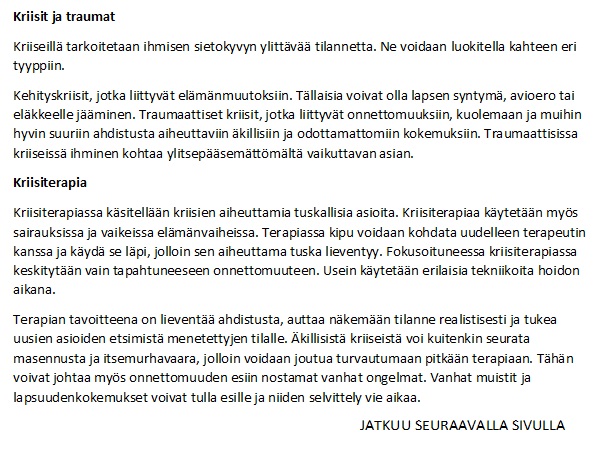 Kriisi-ja traumaterapia