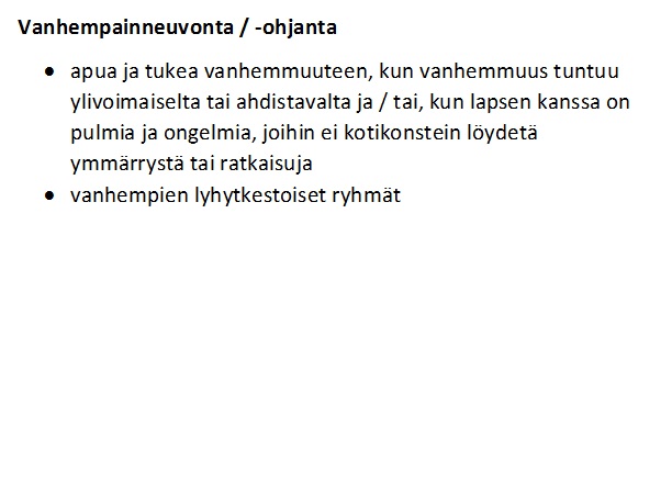 Vanhempainohjaus